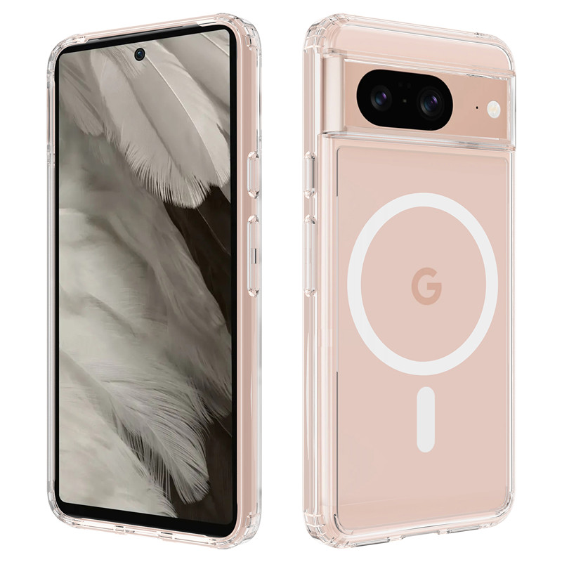 适用亚克力谷歌Pixel 4A/5/5A/6/6A/7/7A/8/8A透明Pro手机壳5G高清4G保护套全包软胶硬壳气囊防摔清水套磁吸