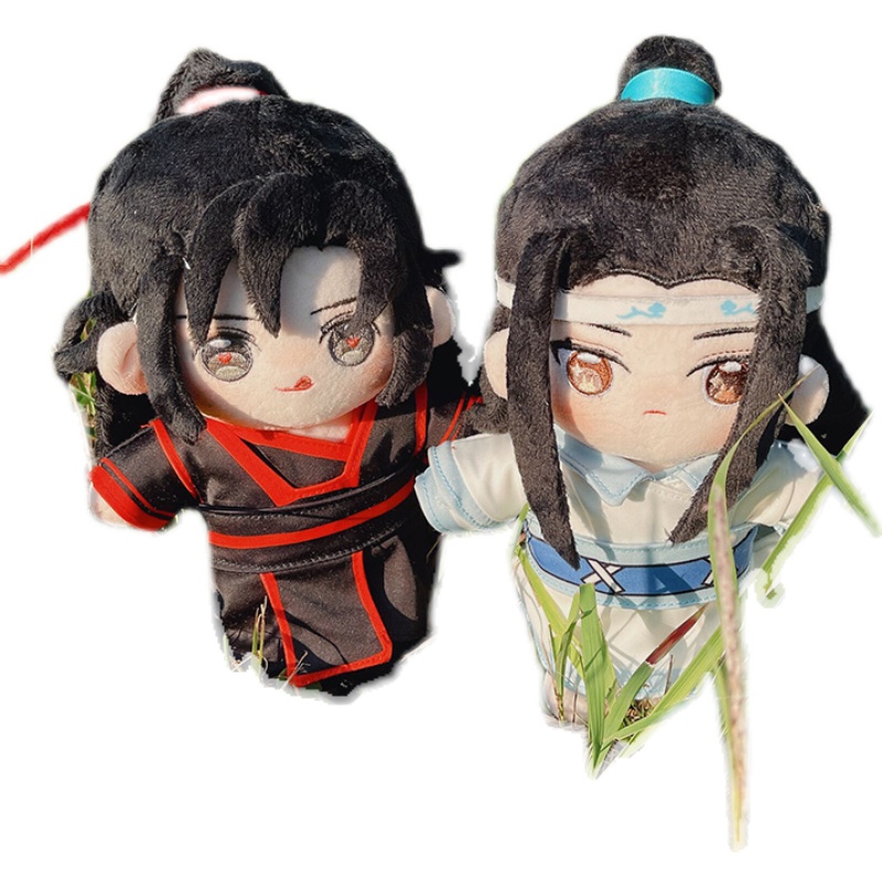 魔道周边祖师魏无羡蓝忘机20CM换装棉花娃娃衣毛绒公仔耽美二次元-图3