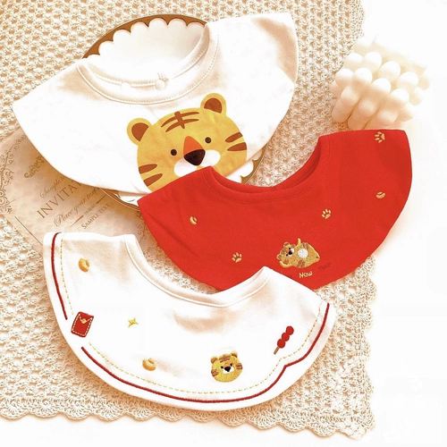 Брендовый хлопковый детский нагрудник, милый слюнявчик для новорожденных, в корейском стиле