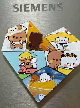 小红书同款小一二布布周边磁吸旋转冰箱贴高颜值家具装饰品创意送