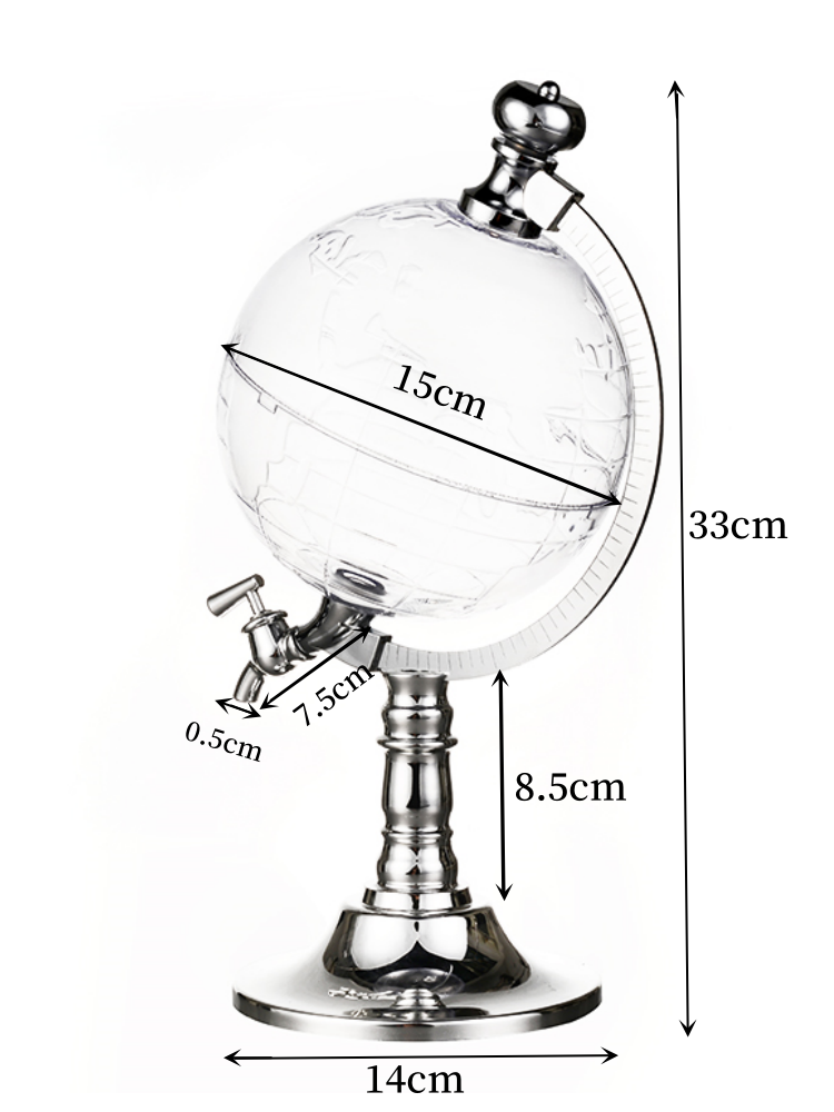 地球仪啤酒机分酒器倒酒架酒炮酒塔扎啤机酒吧专用酒桶饮水机-图2