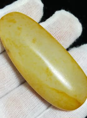 39.7克和田玉籽料原石把件洒金皮形状好毛孔清晰天然水草沁(订)