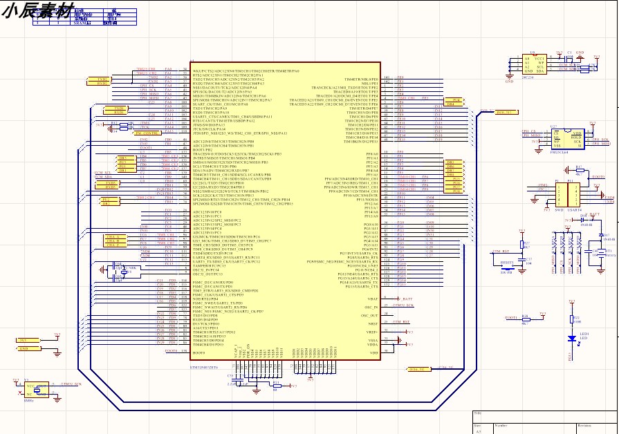 STM32F407工控主板PCB+原理图源文件AD格式  232 485 光耦等 - 图0