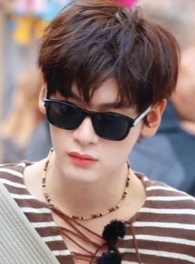 中餐厅翟潇闻同款项链天然石串珠短款天然石复古锁骨链颈饰高级感