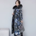 Siêu dài dày Slim siêu lớn lông cổ áo xuống phụ nữ trên đầu gối mùa đông phiên bản mới của Hàn Quốc của quần áo cotton mỏng ấm áp - Bông