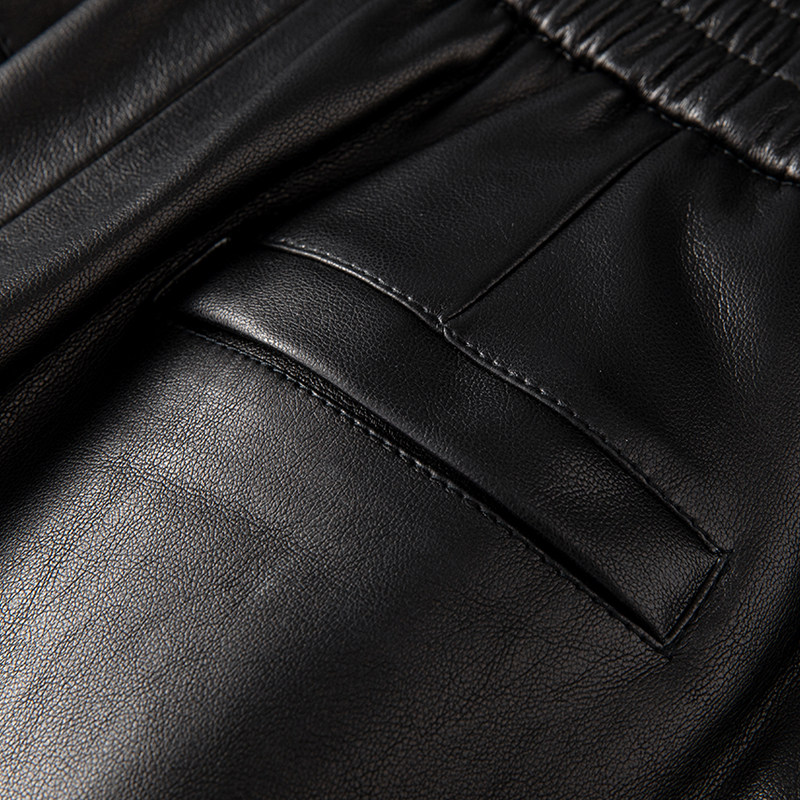 2025秋冬新款海宁真皮皮裤女高腰松紧绵羊皮阔腿短裤气质外穿靴裤,淘宝优惠券,粉丝福利购,淘宝优惠卷