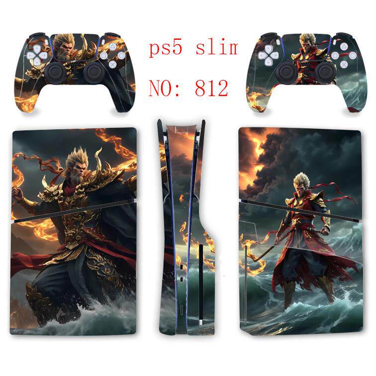 PS5slim光驱版痛机贴新款图案黑神话悟空PS5slim数字版贴纸两手柄