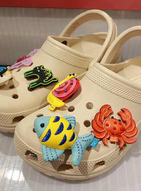 crocs卡洛驰新款个性酷鞋花鞋扣