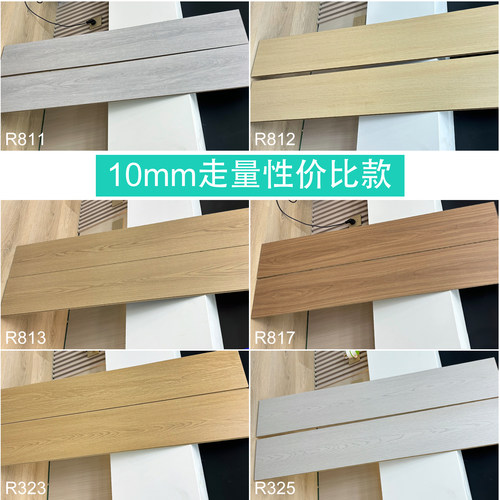成都厂家直销工程家用卧室地暖工装灰色强化复合木地板防水包安装 - 图1