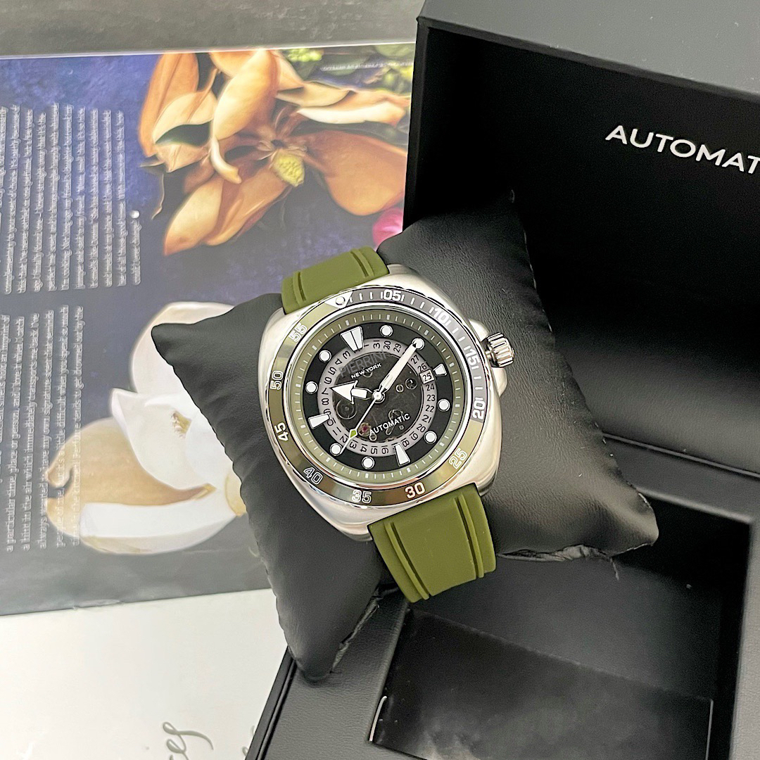 【男生礼物】蔻同款男士全自动机械表硅胶表带男表下沉盘进口手表 - 图0