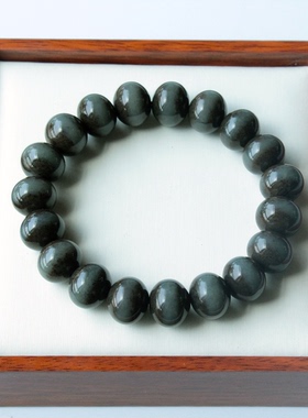 和田玉糖玉猫眼一线天手链男款