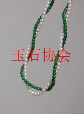 精品俄罗斯碧玉小米珠锁骨链和田玉搭配珍珠扭扭链新中式麻花项链