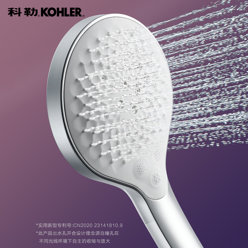 科勒 淋浴花洒喷头 手持花洒多功能莲蓬头软管 R33407T-CP - 图0