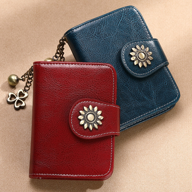 大容量牛皮防盗刷信用卡套女小钱包 maiweini卡包