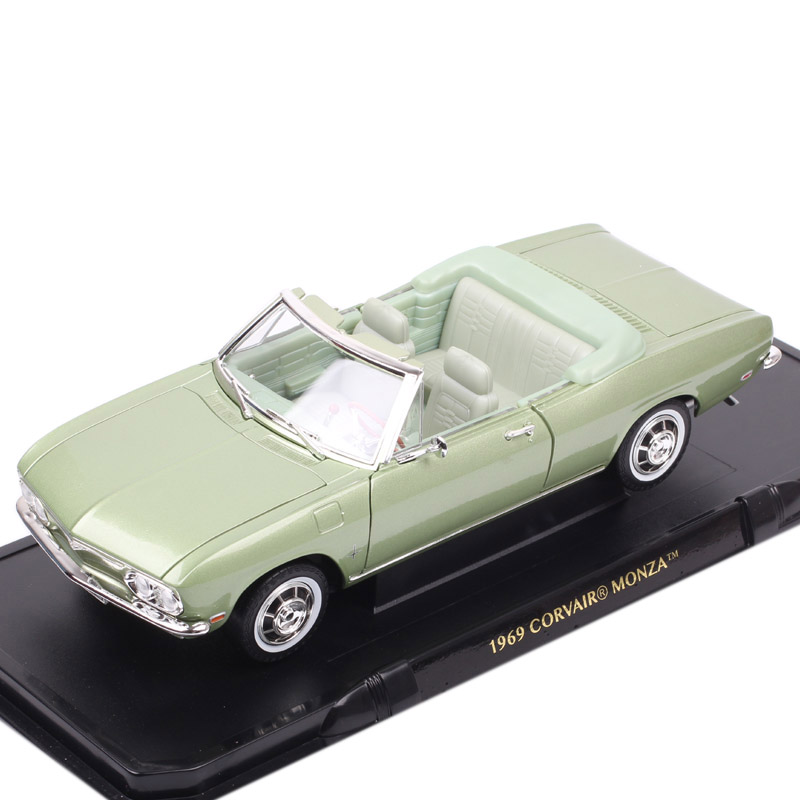 1:18路鹰雪佛兰科鲁泽Corvair Monza仿真汽车敞篷老爷车模型1969-图3