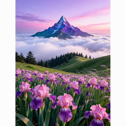新中式山水风景装饰画玄关无框画现代简约客厅画自粘贴画 - 图2