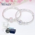 Vòng tay thuần khiết 999 em bé bạc Kitty mèo xanh béo trẻ em lợn cô gái bé trai vòng tay con quà tặng 9075B - Vòng đeo tay Cuff