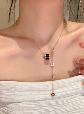 轻奢小众小蛮腰长款毛衣链女款