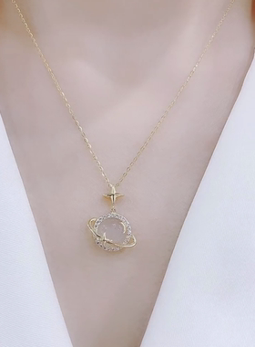 高级感星月神话猫眼石颈链项链