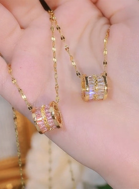 轻奢气质百搭转运珠钛钢项链女