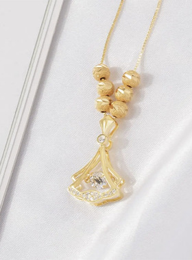 灵动款转运珠项链小众时尚