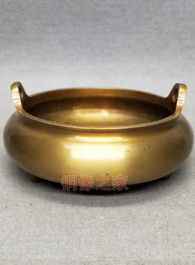 黄铜香炉简约现代风桌面摆件包邮