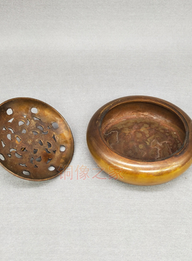 纯铜盘香炉仿古风供佛创意摆件