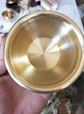 黄铜雕刻招财水缸工艺品桌面摆件