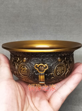 如意黄铜加厚招财现代工艺品包邮