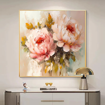 Peony flower hand-painted oil painting Texture Painting Restaurant Decoration Painting Modern Simplicity Light Extravagant and Extravagant Paintings of great frescoes