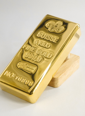 仿真瑞士庞博铜镀金金条镀金摆件