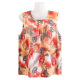 Top old lady ice silk summer floral mom sleeveless