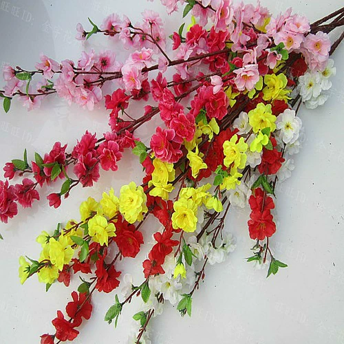 Чонг двойная корона Специальное моделирование поощрения, аналогичная шелковая высокая ветвь цветочный цветок пастырский стиль 60 Большой персиковый цвет 5 цвет.