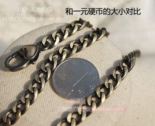 Сумка DIY с цепной корейской версией 7 мм шириной маленькая цепная цепь древняя широкая цепочка ювелирных аксессуаров [с любовной пряжкой]