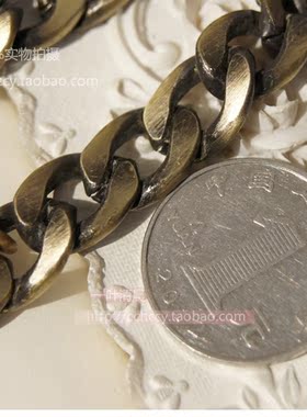 DIY链条早春花朵包带金属古扫色