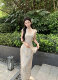 MIMO DK homemade new Chinese national style improved water droplet shell sleeve cheongsam cheongsam gentle and cold sensation dressing
