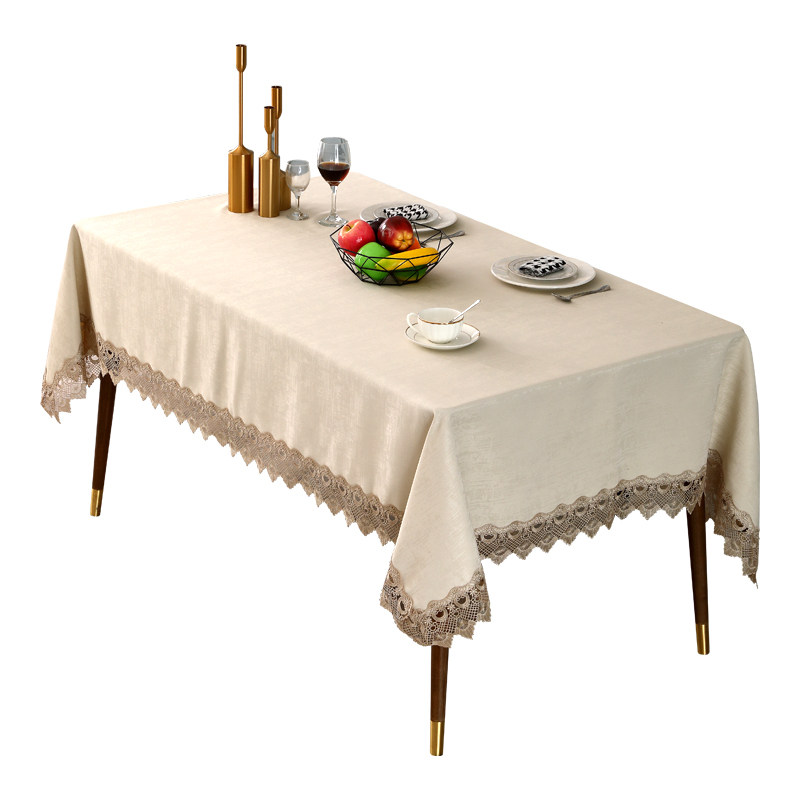 轻奢高级感美式田园长方形餐桌布 锦绣安娜桌布