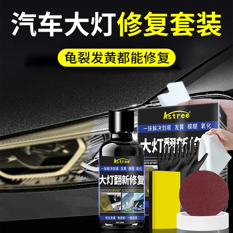 大灯翻新修复液工具套装汽车灯罩发黄氧化外壳镀晶镀膜剂 - 图0