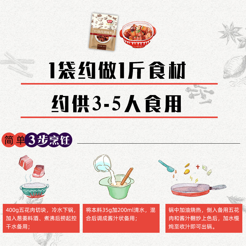 极美滋红烧肉调料35g  红烧排骨回锅肉家常炒菜调味料烧菜厨房鱼,淘宝优惠券,粉丝福利购,淘宝优惠卷