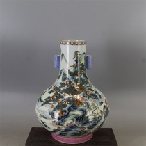 Grand Clear Yongzheng Year Powder Color 100 Monkey Slam Vase Ancient Play Antique Imitation Official Kiln Ancient Porcelain Ware Old Goods Collection