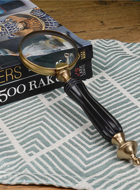 纯铜放大镜轻奢风读书摆件