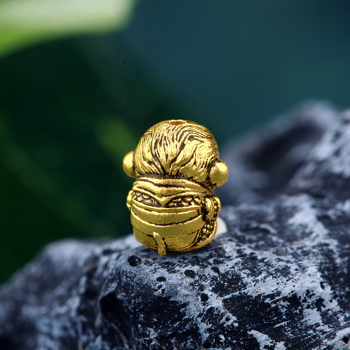 吉盟珠宝古法黑金大圣悟空隔珠999足金文玩生肖猴子黄金手串配饰,淘宝优惠券,粉丝福利购,淘宝优惠卷