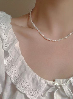思思自留～巴洛克淡水真珍珠气质百搭锁骨链珍珠颈链