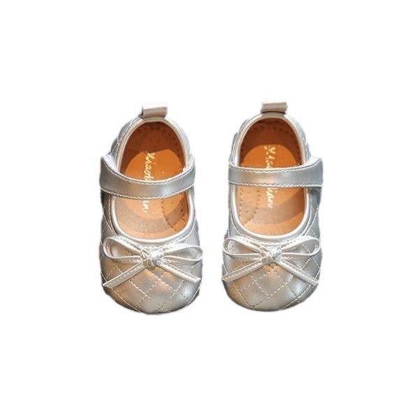 女宝宝软底皮面单鞋6到12个月银色学步鞋8女童婴幼儿透气公主鞋春,淘宝优惠券,粉丝福利购,淘宝优惠卷
