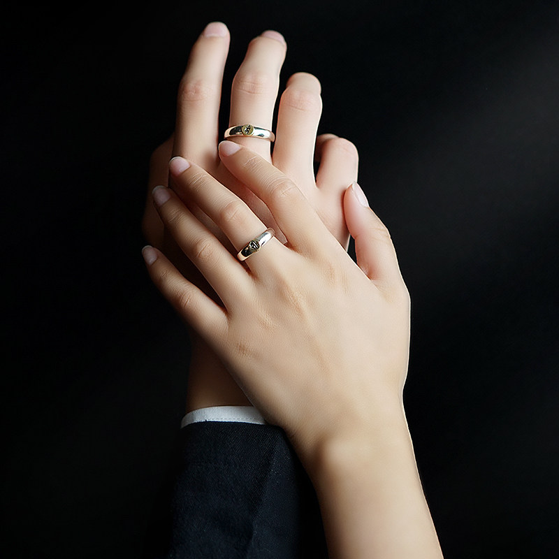 十二生肖本命佛心咒开口不掉色对戒 赏峰饰品戒指/指环