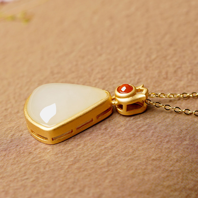 水滴平安如意小吊坠小巧女款和田玉 赏峰饰品项坠/吊坠