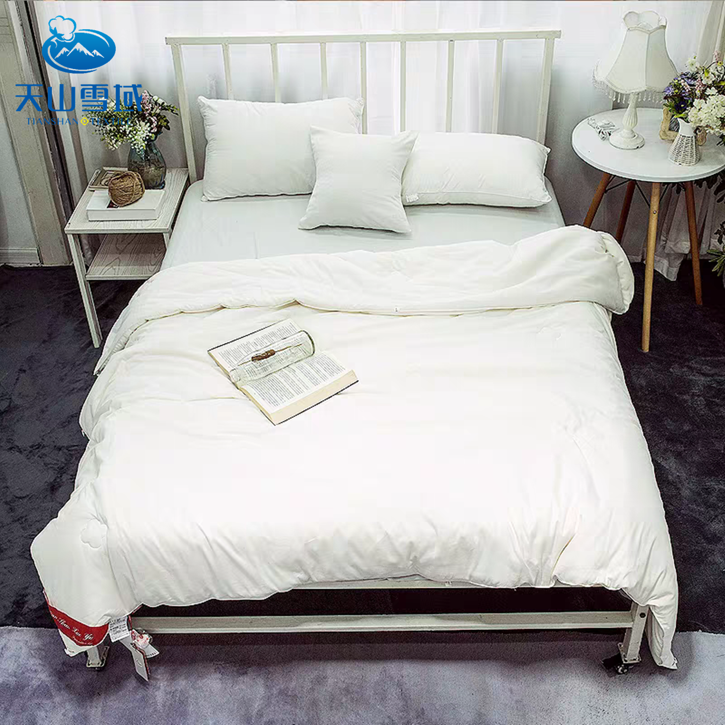 绗缝被新疆天山雪域包布水洗棉花被子单双人被芯冬被长绒棉絮盖被,淘宝优惠券,粉丝福利购,淘宝优惠卷
