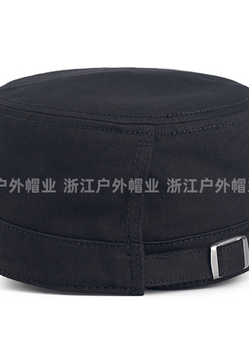 男士春秋大头围可调防晒平顶帽