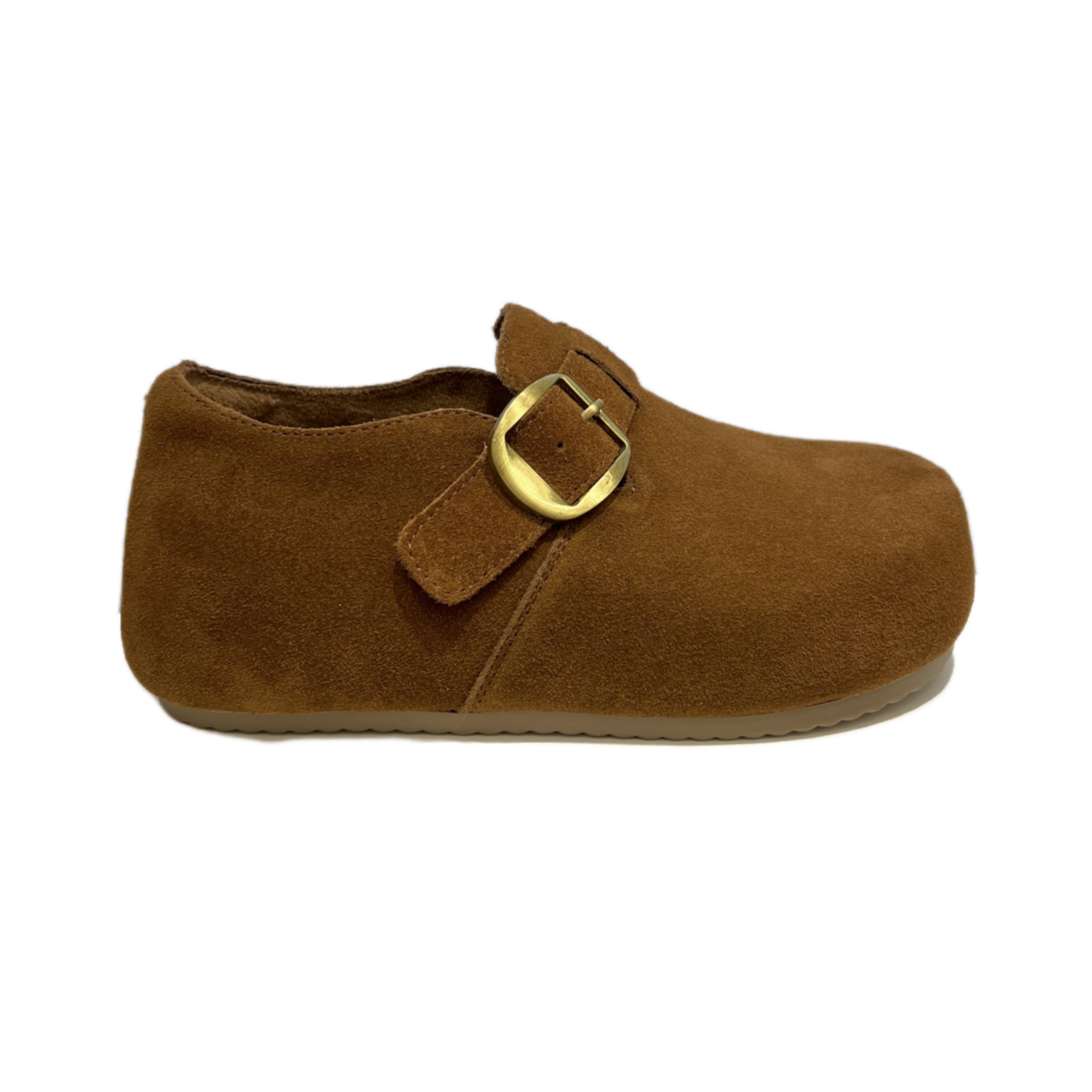 悦薇高品质女鞋反绒皮勃肯鞋金属扣懒人鞋休闲软木鞋舒适棕色单鞋,淘宝优惠券,粉丝福利购,淘宝优惠卷