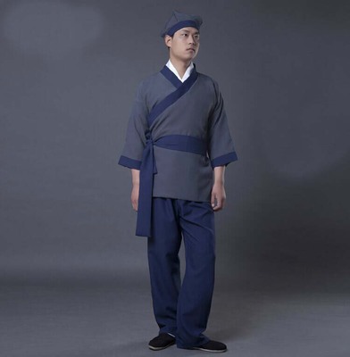 水晶伊人十七坊服饰旗舰店店*小二服装杂役家丁仆人地保酒店农民牛郎织女古装汉服平民服装0